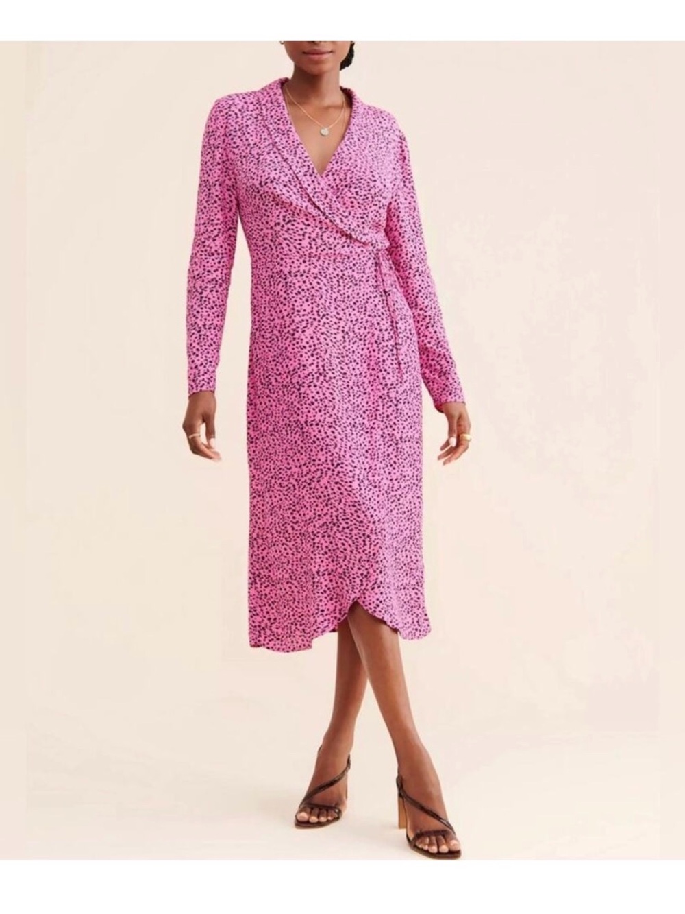 The Fifth Label Pink Watermelon Wrap Dress - XS